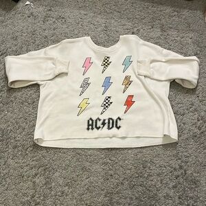 AC/DC Target Cropped Crewneck
